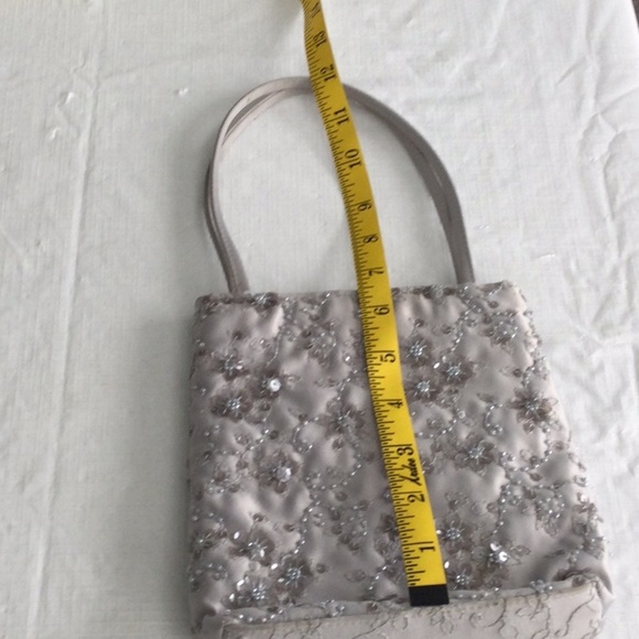 Vintage Gray Beaded Women's Bag - Picture 2 of 4
